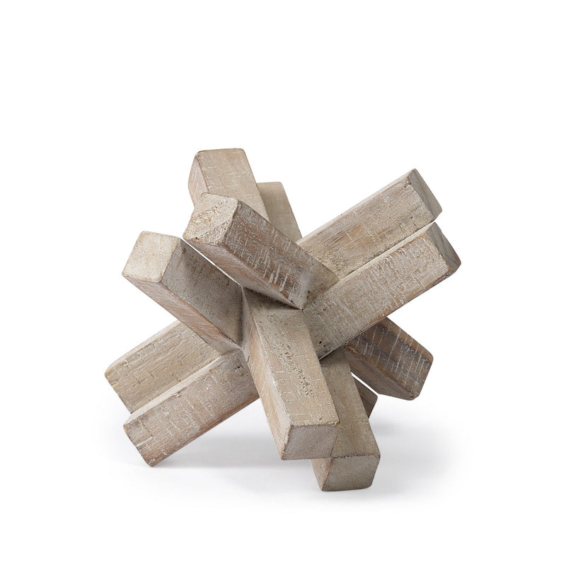 Geometric Tabletop Sculpture - Light Brown
