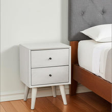 Load image into Gallery viewer, Century Modern Wood 2 Drawer Nightstand - Gray
