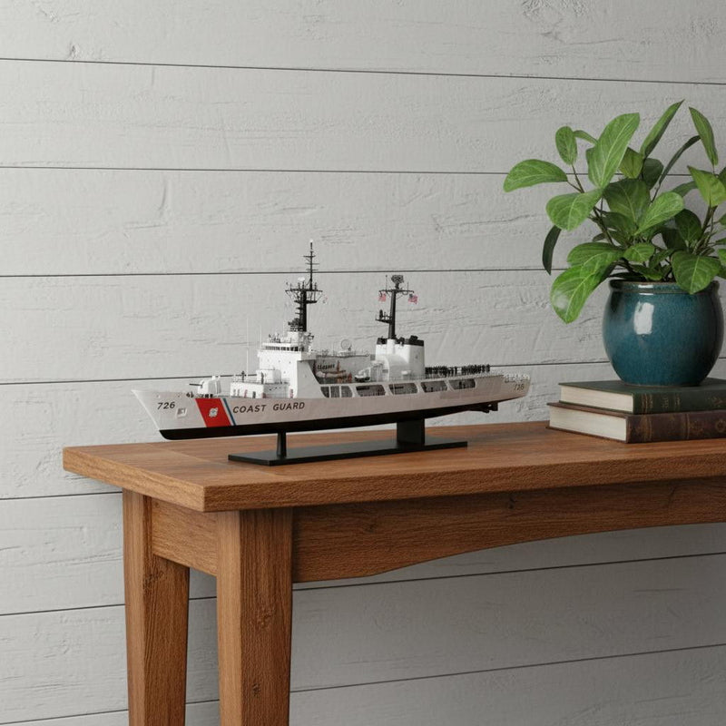 Hand Painted Model Boat (624503) - White