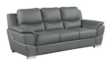 Load image into Gallery viewer, Sofa Leather With Silver Legs - Gray

