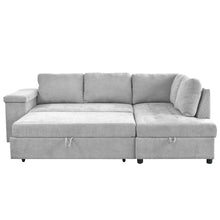 Load image into Gallery viewer, L Shaped Couch With Pull Out Bed And Storage Sectional Sleeper Sofa With Hidden Storage, Wide Armrest With Storage, For Living Room, Apartment, Bedroom, Office
