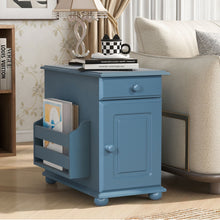 Load image into Gallery viewer, Vintage Flip Top Side Table With USB Ports
