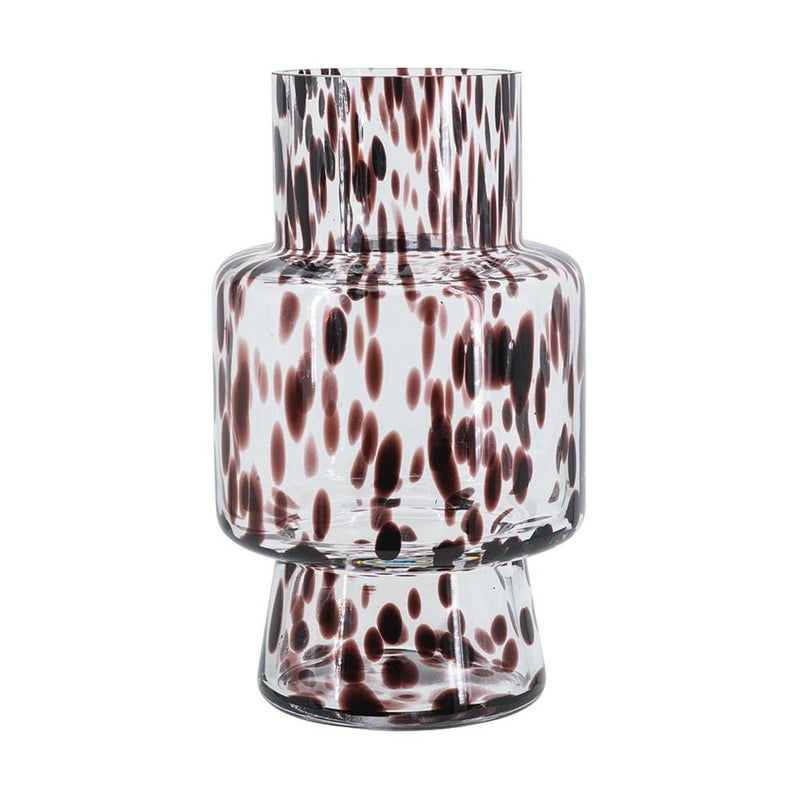 Abstract Cylinder Table Vase (574427) - Amber / Clear
