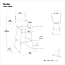 Load image into Gallery viewer, Danika - Bar Stool (Set of 2)
