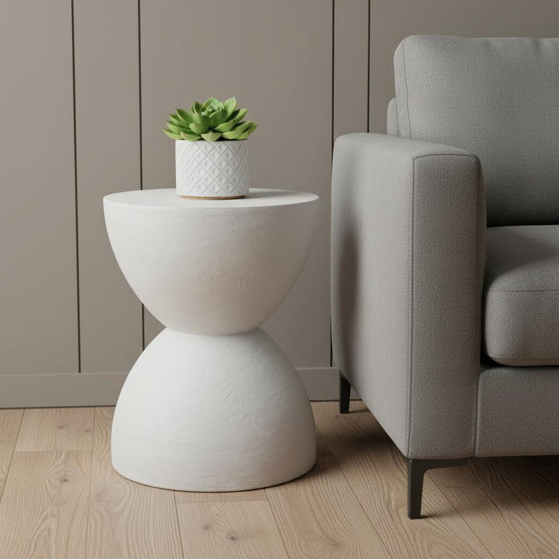 21" Wood Square End Table - White