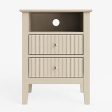 Load image into Gallery viewer, Fluted Nightstand With 2 Drawers
