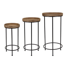 Load image into Gallery viewer, Round End Tables (Set of 3) - Black And Brown
