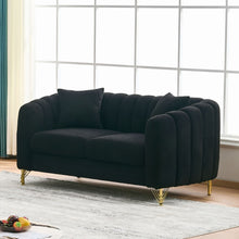 Load image into Gallery viewer, Loveseat Sofa For Living Room And Bedroom - Black
