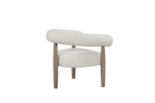 Load image into Gallery viewer, 29" Fabric And Wood Arm Chair - Off White / Ash
