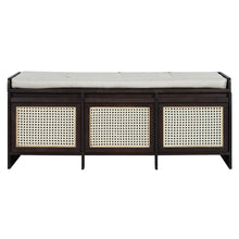 Load image into Gallery viewer, Entryway Shoe Bench With Drawers &amp; Button Tufted Cushion

