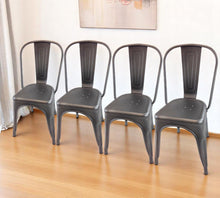 Load image into Gallery viewer, Metal Dining Side Chairs (Set of 4) - Gray
