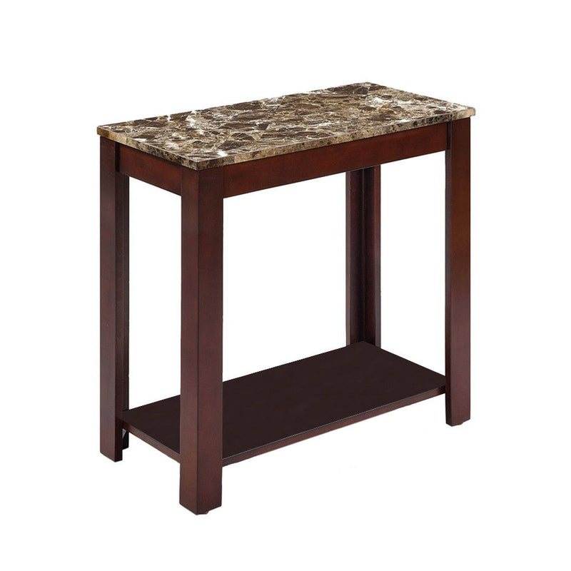 End Table With Shelf - Brown