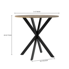 Load image into Gallery viewer, Round Dining Table For 2 - 4 People, Compact Kitchen Or Dining Room - Rustic Brown
