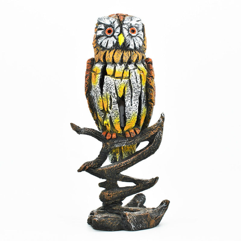 Owl Tabletop Sculpture - Brown / Yellow / White