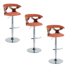 Load image into Gallery viewer, Gardenia - Mid Century Modern Adjustable Barstool With Swivel With Rounded T Footrest (Set of 2)
