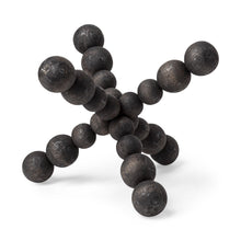 Load image into Gallery viewer, Beaded Wooden Decorative Jack Tabletop Sculpture - Black
