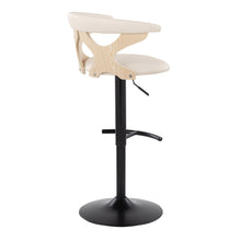 Load image into Gallery viewer, Gardenia - Contemporary Adjustable Barstool With Swivel With Rounded T Footrest (Set of 2)
