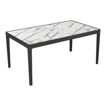 Load image into Gallery viewer, 65" Faux Marble And Solid Wood Dining Table - White
