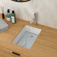 Load image into Gallery viewer, Vertical Undermount Bathroom Sink With Overflow - White
