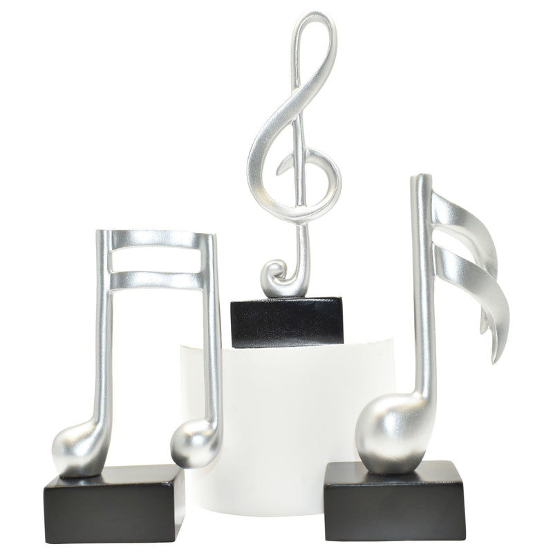 Music Tabletop Sculpture (Set of 3) - Silver