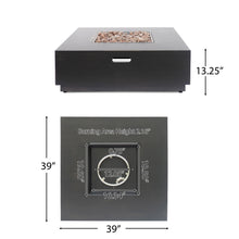Load image into Gallery viewer, Modern Square Fire Pit With 50,000 Btu
