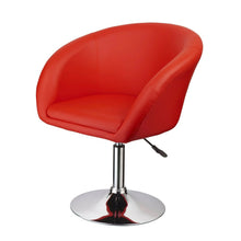 Load image into Gallery viewer, Adjustable Swivel Barrel Chair For Dining Room - Red
