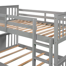 Load image into Gallery viewer, Twin Over Twin Bunk Bed with Ladder, Gray (Old SKU:LP000107AAE)
