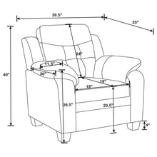 Load image into Gallery viewer, Winchell - Upholstered Padded Arm Tufted Accent Chair - Black
