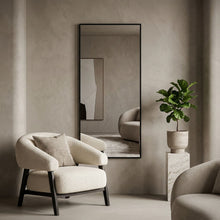Load image into Gallery viewer, Metal Framed Full Length Hanging Mirror - Black
