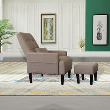 Load image into Gallery viewer, Living Room Sofa Single Chair And Ottoman, Modern Multi-Function Fabric Living Room Sofa Lounge Chair Bed And Stool. Soft Leisure Single Chair Adjustable Into 5 Angles With Sofa Bed
