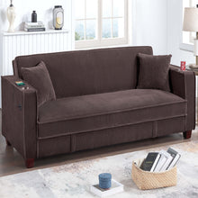 Load image into Gallery viewer, Modern Convertible Sofa With Hidden Storage USB Port, Cup Holder
