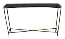 Load image into Gallery viewer, 48" Stone Frame Console Table - Black And Gold
