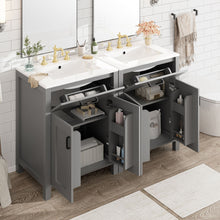 Load image into Gallery viewer, Bathroom Vanity With Ceramic Sink, Soft Close Doors, Flip Drawer, Double Layer Door Shelves
