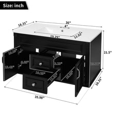 Load image into Gallery viewer, French Simple Style Wall Mounted Bathroom Cabinet With Sink
