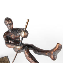 Load image into Gallery viewer, Pole Vaulting Man Tabletop Sculpture - Bronze
