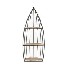 Load image into Gallery viewer, Boat Shaped Bookcase - Gray / Natural
