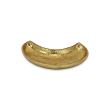 Load image into Gallery viewer, 7" Crescent Metal Handmade Vanity Tray - Gold
