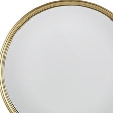 Load image into Gallery viewer, 10" Round Iron Textured Framed Accent Mirror - Gold
