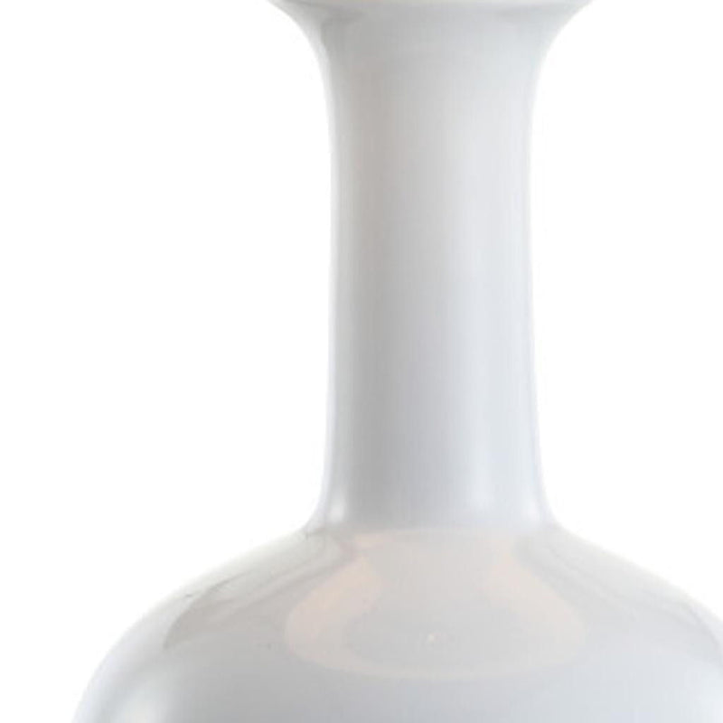 27" Novelty Table Lamp With Drum Shade - White