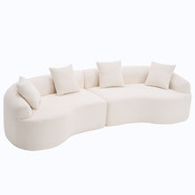 Load image into Gallery viewer, 4 Seater Sofa With Fabric, 30D, 60 Hardness Full Sponge, 4 Pillow For Living Room, Home Furniture Sleeper Sectional Sofa For Apartment
