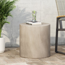 Load image into Gallery viewer, Cylindrical Design, Outdoor Lightweight Concrete Side Table
