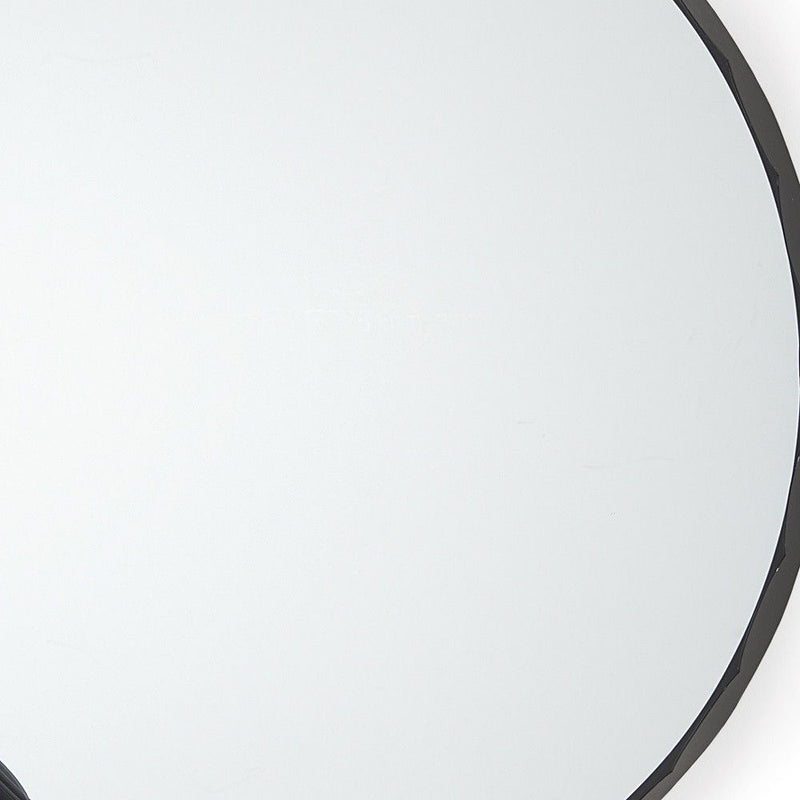 30" Metal Scalloped Framed Accent Mirror - Black