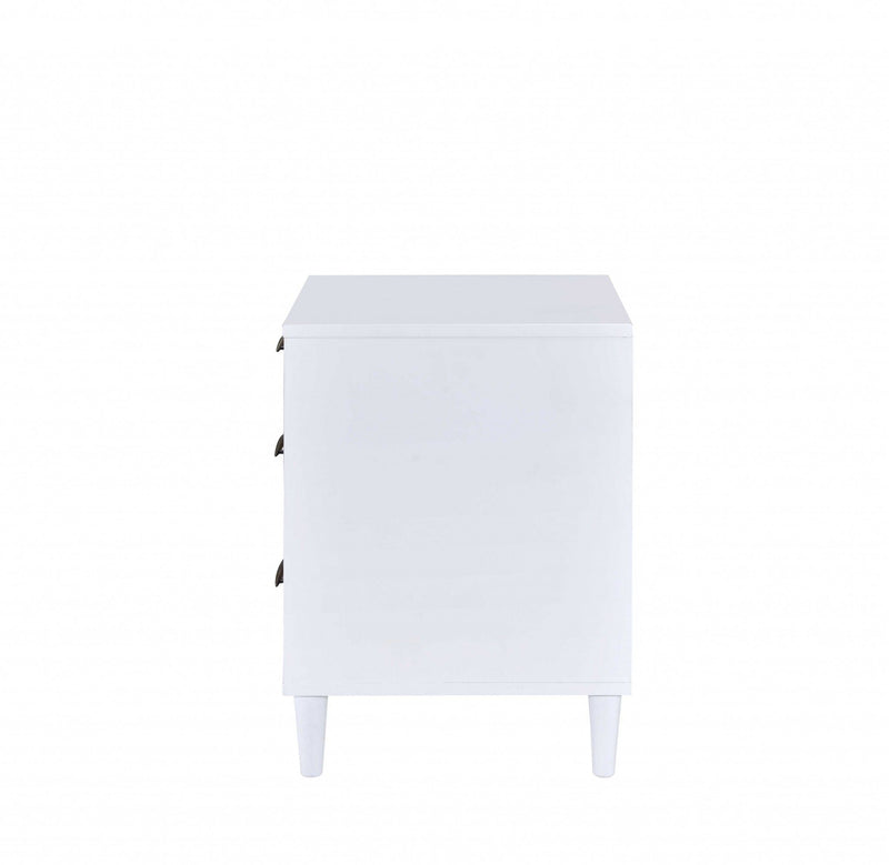 Three Drawers Nightstand - Brown
