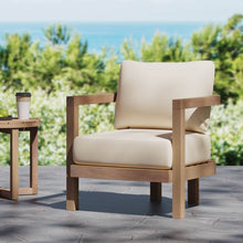 Load image into Gallery viewer, Outdoor Acacia Wood Patio Club Chair, Waterproof Thick Cushion, Deep Seating
