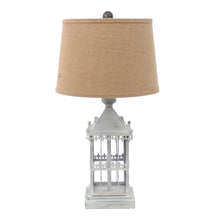 Load image into Gallery viewer, 26" Metal Table Lamp With Brown Drum Shade - Gray
