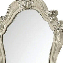 Load image into Gallery viewer, 47"bAbstract Framed Antiqued Glass Mounted Dresser Mirror - White / Silver
