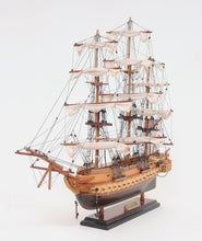 Load image into Gallery viewer, Hand Painted 1797 USS Constitution Small Model Boat - Brown

