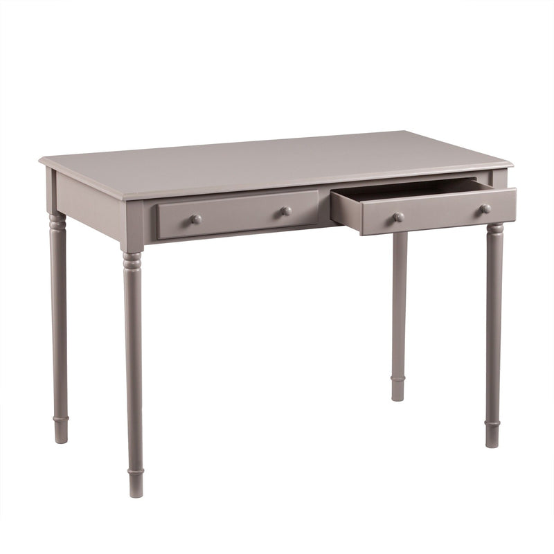 Writing Desk With Two Drawers - Gray