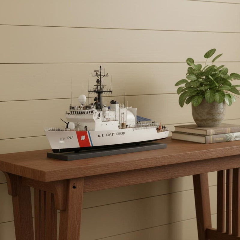 Hand Painted Model Boat (624513) - White
