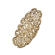 Load image into Gallery viewer, Abstract Circles Oval Decorative Bowl (628128) - Gold
